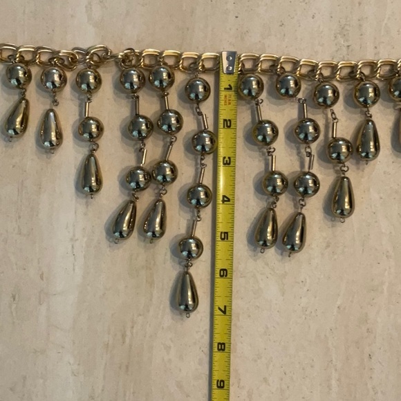 Gold Chain Belt Women’s Dangling Bling Waist Belly Chain Oval Charms - Picture 9 of 9